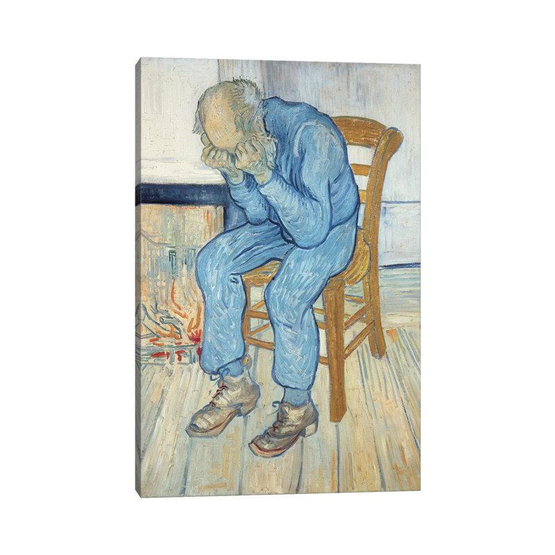 Old Man In Sorrow 1890 by Vincent Van Gogh - Wrapped Canvas Painting, 20.32 cm H x 30.48 cm W