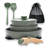 10 Pcs Pots And Pans Set Non Stick, Nonstick Kitchen Cookware Sets Detachable Handle, Induction Pots And Pans Set With Removable Handle, RV Cookware For Camping, Oven Safe, PFOS, PFOA Free, Green