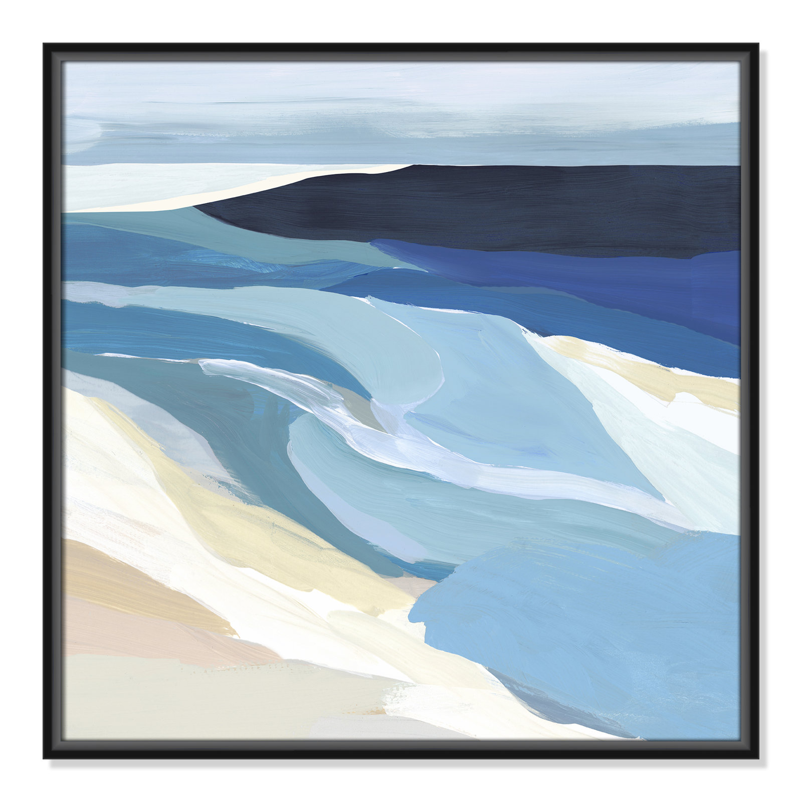 Camarie "Graham Lake I" Print by Isabelle Z, 25.5" H x 25.5" W, Picture Framed Canvas, Black