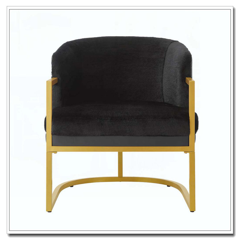 Chaise de lecture rembourrée Modern, Noir