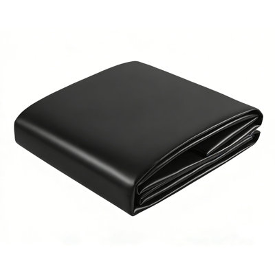 Doublure d'étang de 8 x 10 pi, épaisseur de 45 mil, doublure en caoutchouc EPDM pour étangs d'extérieur, facile à couper, durable et étanche, pour jardin d'eau, cascade, étang à poissons, koi, fontaines, noir