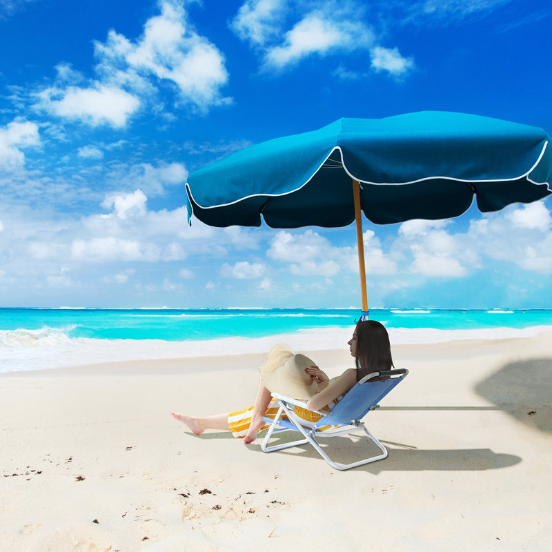 Chaquille Folding Beach Chair, Blue