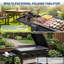 36” Flat Top Griddle with 4 Burners – 60,000 BTU Propane Gas Grill, Foldable Shelves & Wheels for Outdoor BBQ