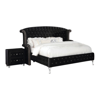 Mikrut 2-Piece Upholstered Bedroom Set with Nightstand