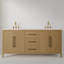 Alsup 72'' Free Standing Double Bathroom Vanity with Calacatta Quartz Top-123134339