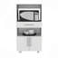 Armoire pour garde-manger avec support pour micro-ondes Worland, multifonctionnelle avec tiroir et 2 portes