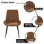 Chaise de salle à manger moderne avec pieds en métal et brun-4 pièces-397066596-397066594