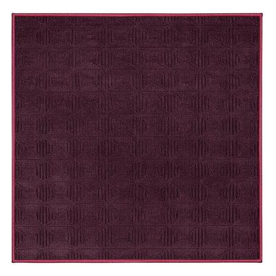 Machine Washable Trellis Red Area Rug