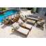 Subramanya 15 - Person Solid Eucalyptus Wood Complete Patio Set with Cushions