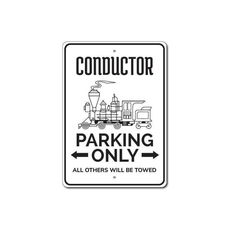 Enseigne de conducteur en aluminium, H 12 po x l 18 po x P 0,06 po