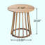 Table de salle à manger d'extérieur ronde en bois d'acacia, table de bistro ronde