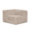 Canapé modulable deux places en mousse haute densité compressée et fausse fourrure couleur taupe-305956598