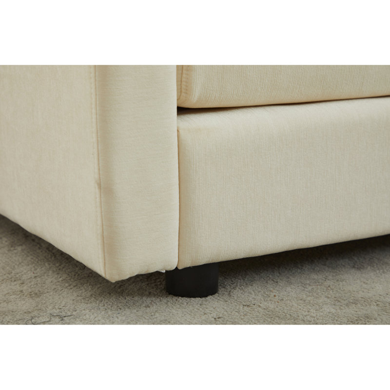 2, moderne en forme de L, chenille blanche et confortable pour la chambre à coucher salon Chenille appartement