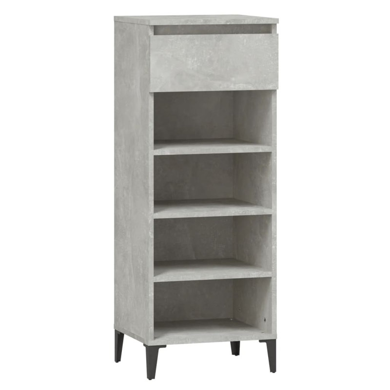 8 Pair Shoe Rack, Light Grey