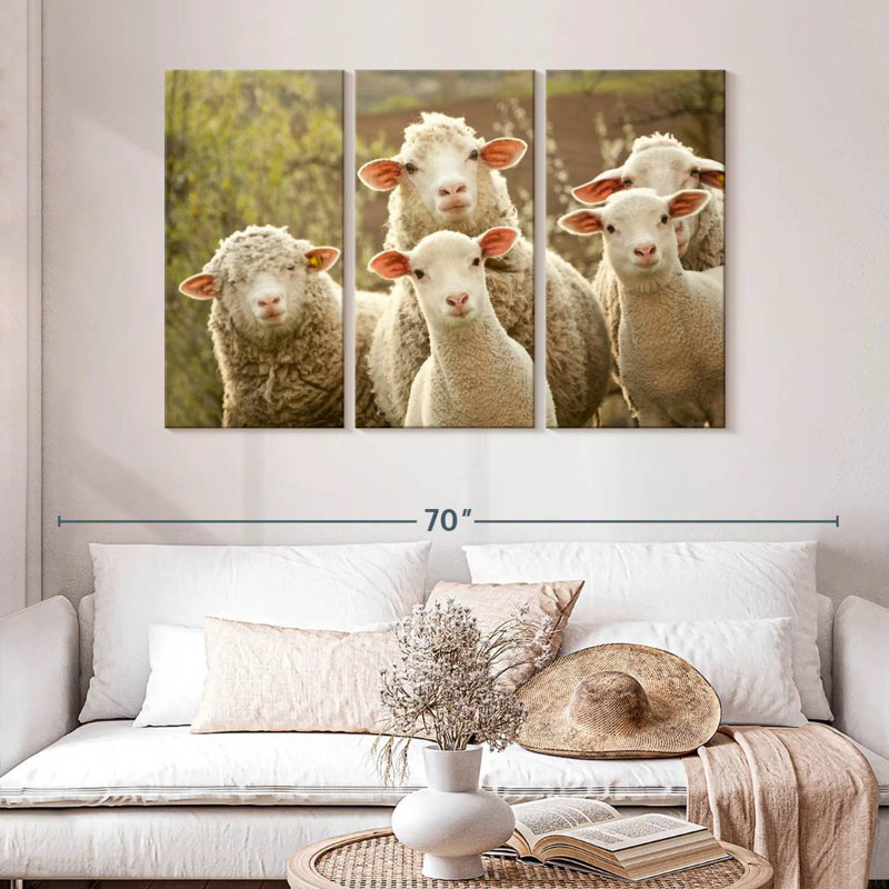 Brampt Stunned Sheep, 32" H x 50" W