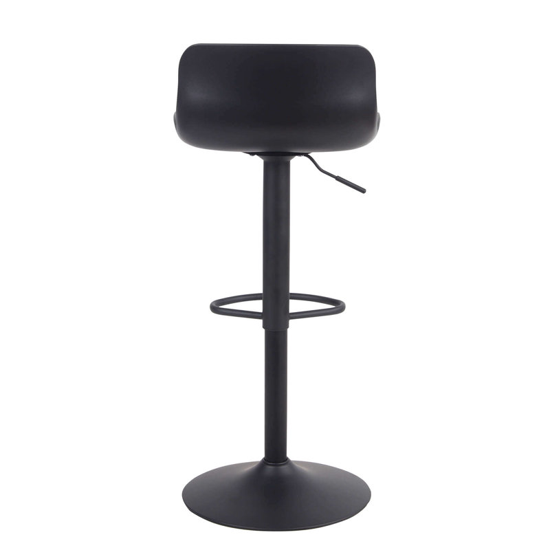 Khyree Swivel Adjustable Height Counter Stool, Black