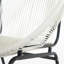 Chaise d'extérieur en osier de patio, rotin PE blanc et structure en fer, ensemble de 2