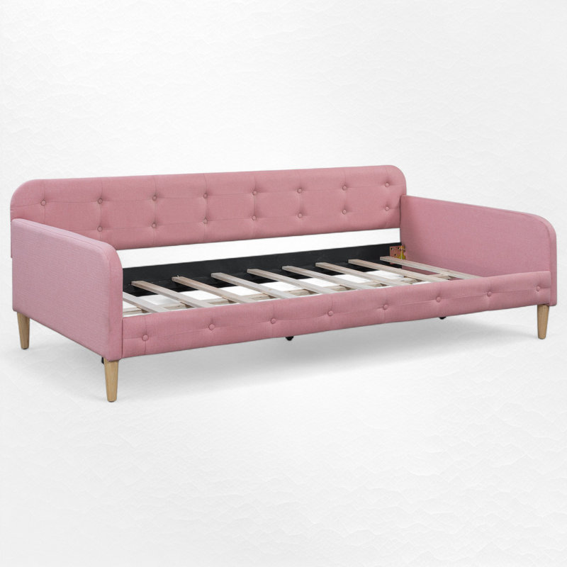 Upholstered Daybed, Twin, Pink