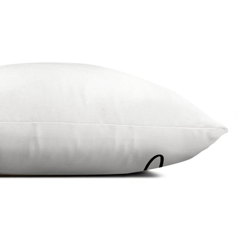  Outdoor Rectangular Pillow Cover & Insert, White/Black