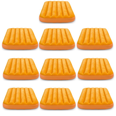 Intex Cozy Kidz Bright & Fun-Coloured Inflatable Air Bed W/ Carry Bag (10 Pack)