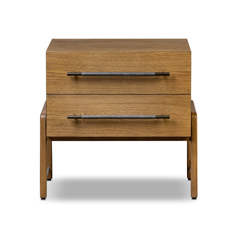 Rosedale Nightstand-Yucca Oak Veneer, Amber Oak