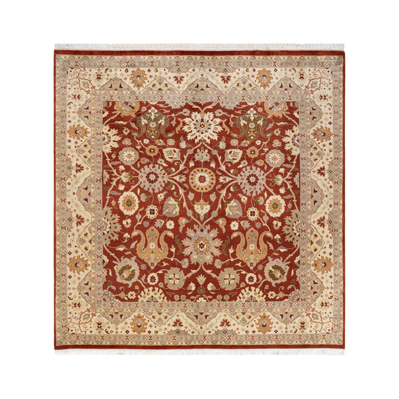Classic One-of-a-Kind 6' 2" x 6' 3" Hand Knotted Area Rug