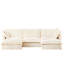Canapé modulaire à assise profonde, siège à 3 places crème, canapé confortable pour lit d'appoint, canapé modulaire crème, relaxant