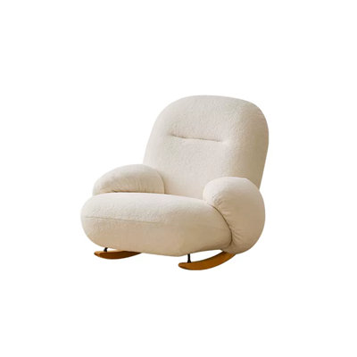 Chaise berçante de style crème Casual