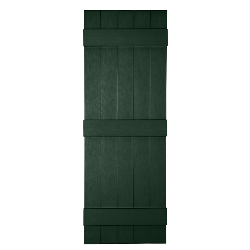 Persiennes personnalisées à 5 planches fermées, Vert héritage, 59"