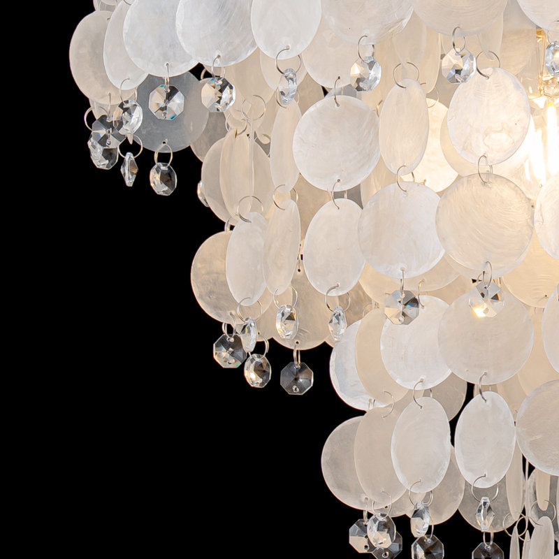 Ikraan 4 - Light Dimmable Tiered Chandelier, Chrome