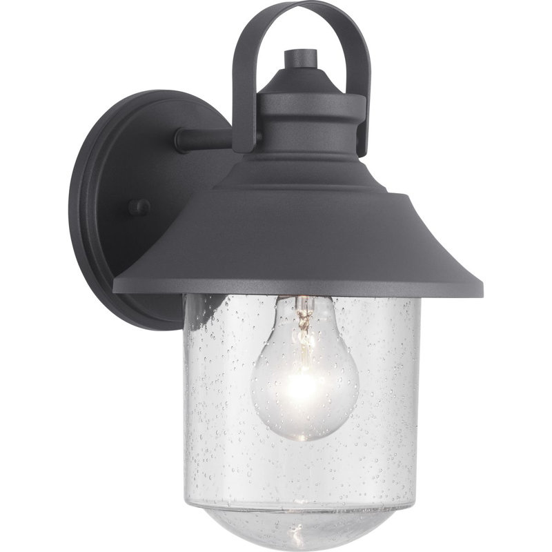 Lanterne murale d'extérieur Vorodan, Noir, 11.88" H x 8" lx 8.75" D
