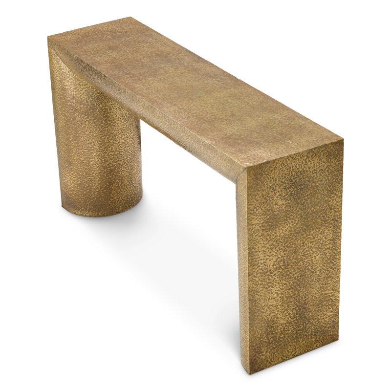 Console Table Drayton hammered vintage brass finish