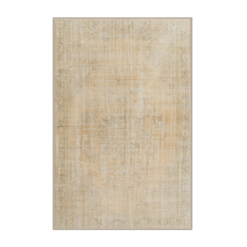Tapis 100% traditionnel lavable à la machine 3851, Rectangle 4 pi x 6 pi