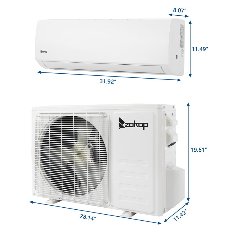 Winado 12000 BTU Wi-Fi Connected Ductless Mini Split Air Conditioner for 550 Square Feet with Heater and Remote Included