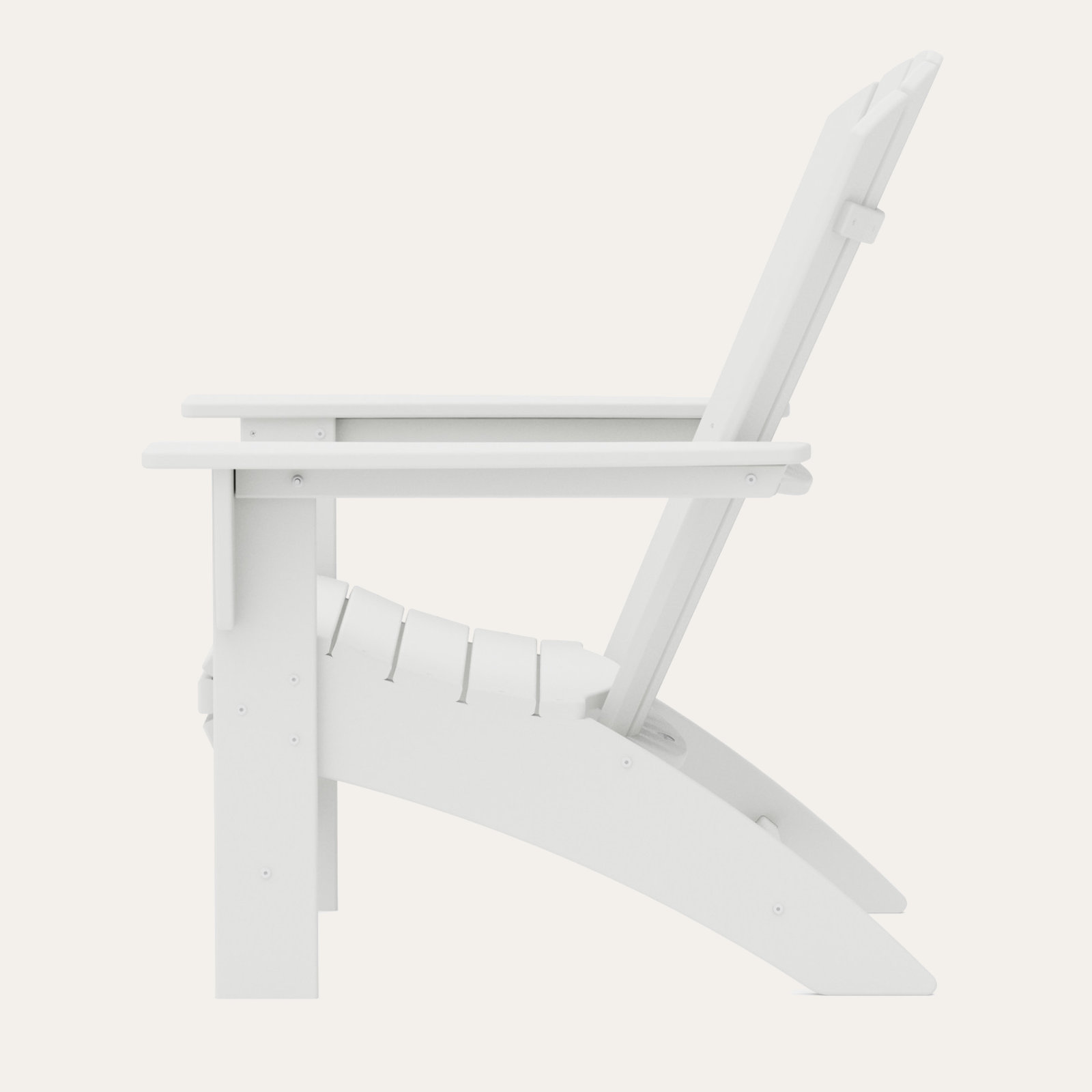 POLYWOOD Nautical Curveback Adirondack Chair, White