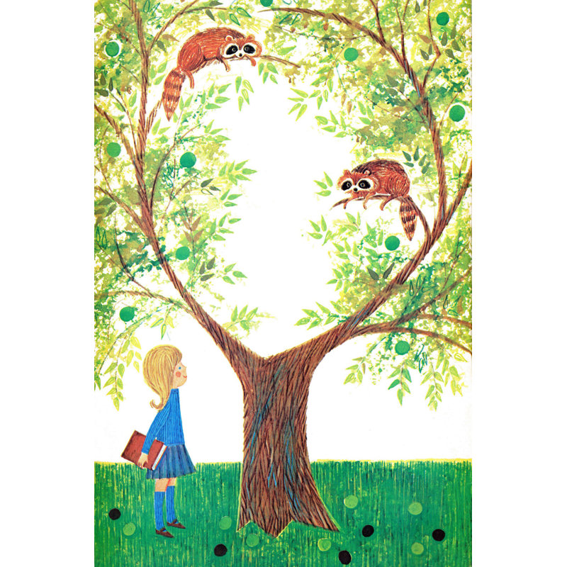'Red Pandas' Painting Print on Wrapped Canvas