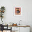 Imprimé encadré sous verre, disco cafetière sur orange, design par Lish Creative-2145328489-2145328502