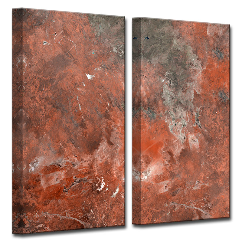 Abstract ABS X - Ensemble de 2 reproductions sur toiles tendues, H 24 po x l 12 po x P 1,5 po
