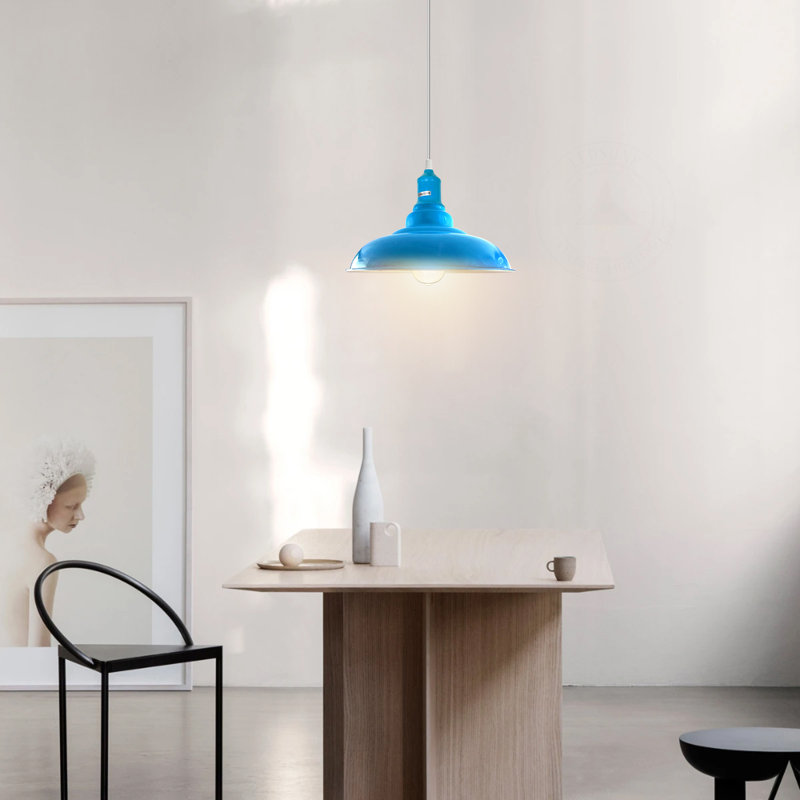 Emraan 1 - Light White Single Pendant, No, Blue