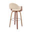 Tabouret de bar 30 po en simili cuir noyer-1155367212