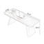 Bureau rectangulaire en bois manufacturé brun noisette + blanc beige-1528943836