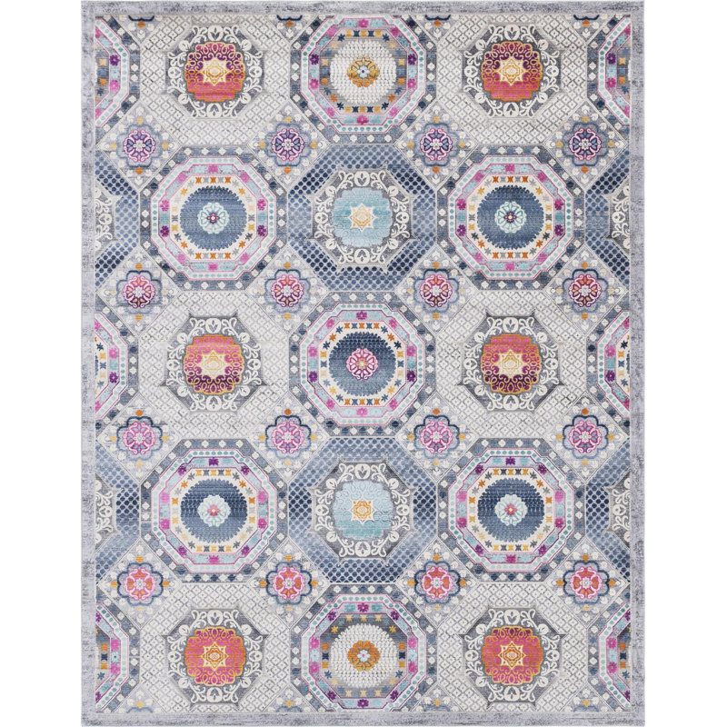 Floral Indoor Rug, Rectangle 9' x 12'
