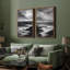 Art mural encadré, rétro, antique, classique pour chambre à coucher - 24 po x 36 po x 2 panneaux-888528769-888528775