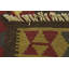 Tapis de zone en laine noué la/rouge 3 pi 4 po x 4 pi 8 po one-of-kind Lorain