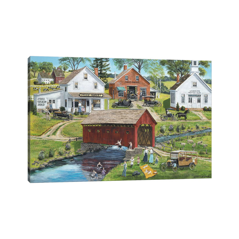 Our Town Beach by Bob Fair - Wrapped Canvas Gallery-Wrapped Canvas Giclée, 66.04 cm H x 45.72 cm W x 1.91 cm D