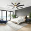 Vaczon 72" Smart Dimmable LED Ceiling Fan with 3CCT LED Lights, 6-Speed Reversible DC Motor, Timer, Remote and App Control-231138370