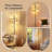 64.7" Rattan Tree Floor Lamp With Dimmer Switch And 3 Bulbs Included