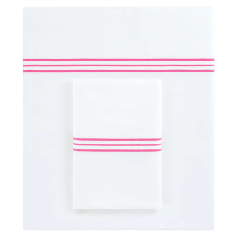 Trio Pillowcases (Pair), King Pillowcases, Fuchsia