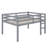 Full Size Bed Frame Compact Rubberwood Loft Bed With Steps-199812391