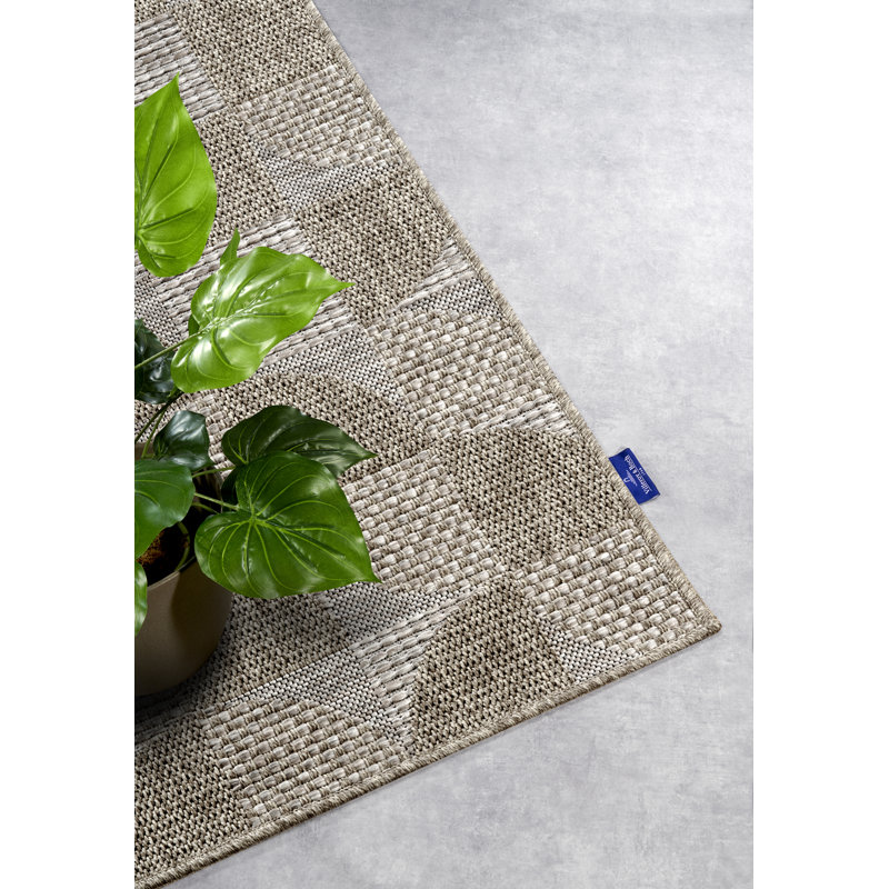 Kollektion 1836 Geometric Machine Woven Brown Area Rug, Rectangle 190 x 290cm